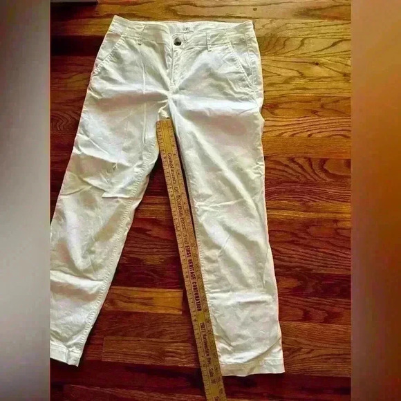 LOFT - MONROE SLIM WHITE CHINO PANTS - SIZE 4 - Picture 6 of 9